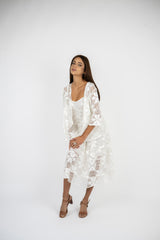 Handmade Cotton Lace Jacket Beguine White - Marilu