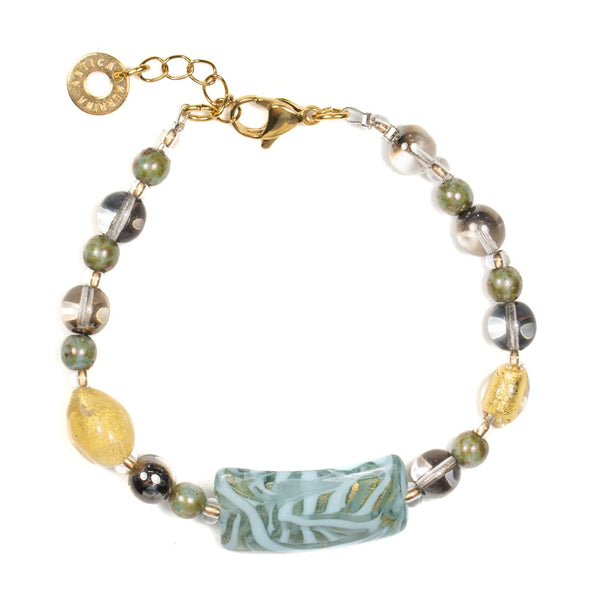 Murano Glass Bracelet Happiness Aqua - Antica Murrina Venezia