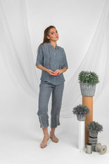 Handmade Linen Shirt Sandrelli Denim - Marilu