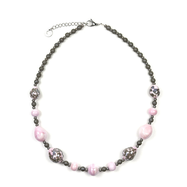 Murano Glass Necklace Ginger Pink - Antica Murrina Venezia