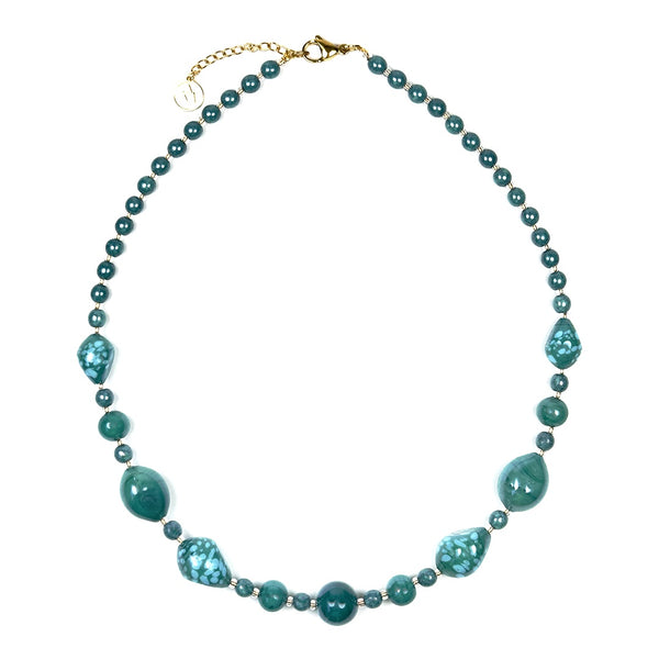 Murano Glass Necklace Ginger Verde - Antica Murrina Venezia