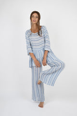 Handmade Linen Tunic Chacha Blue - Marilu
