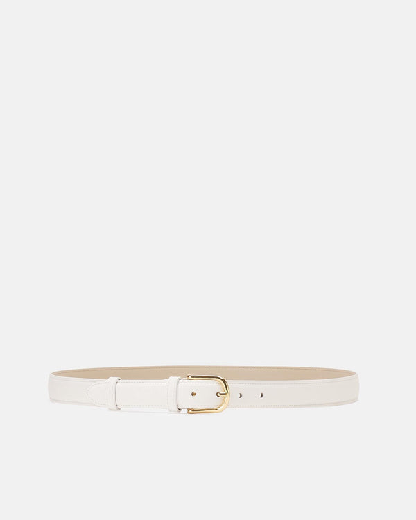 Genuine Leather Belt White - Cuoieria Fiorentina