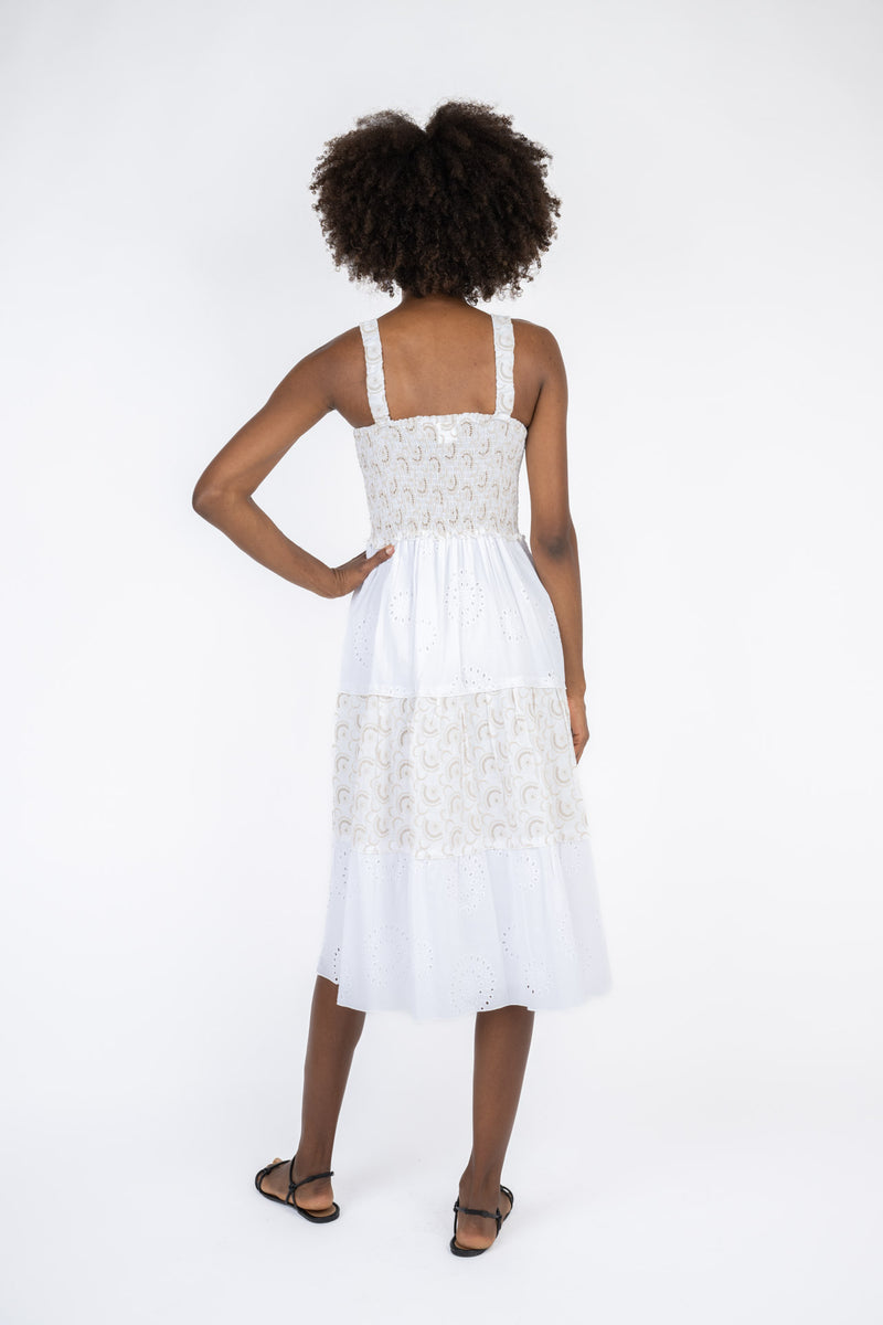 Handmade Cotton Dress Daniela Beige - Marilu