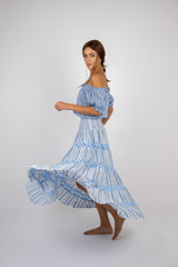 Handmade Linen Top Fandango Blue - Marilu