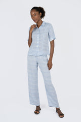 Handmade Linen Shirt Grazia Blue - Marilu