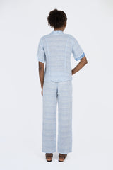 Handmade Linen Shirt Grazia Blue - Marilu