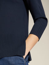 Soft Touch Viscose Sweater Navy - Elena Miro