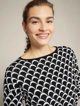 ECOVERO™ viscose wave design sweater - Elena Miro