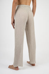 Handmade Linen Trousers Mambo Beige - Marilu