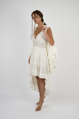 Handmade Linen Jacket Mazurca White - Marilu