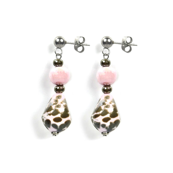 Murano Glass Earrings S Ginger Pink - Antica Murrina Venezia