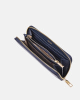 Genuine Leather Wallet Pam Navy - Cuoieria Fiorentina