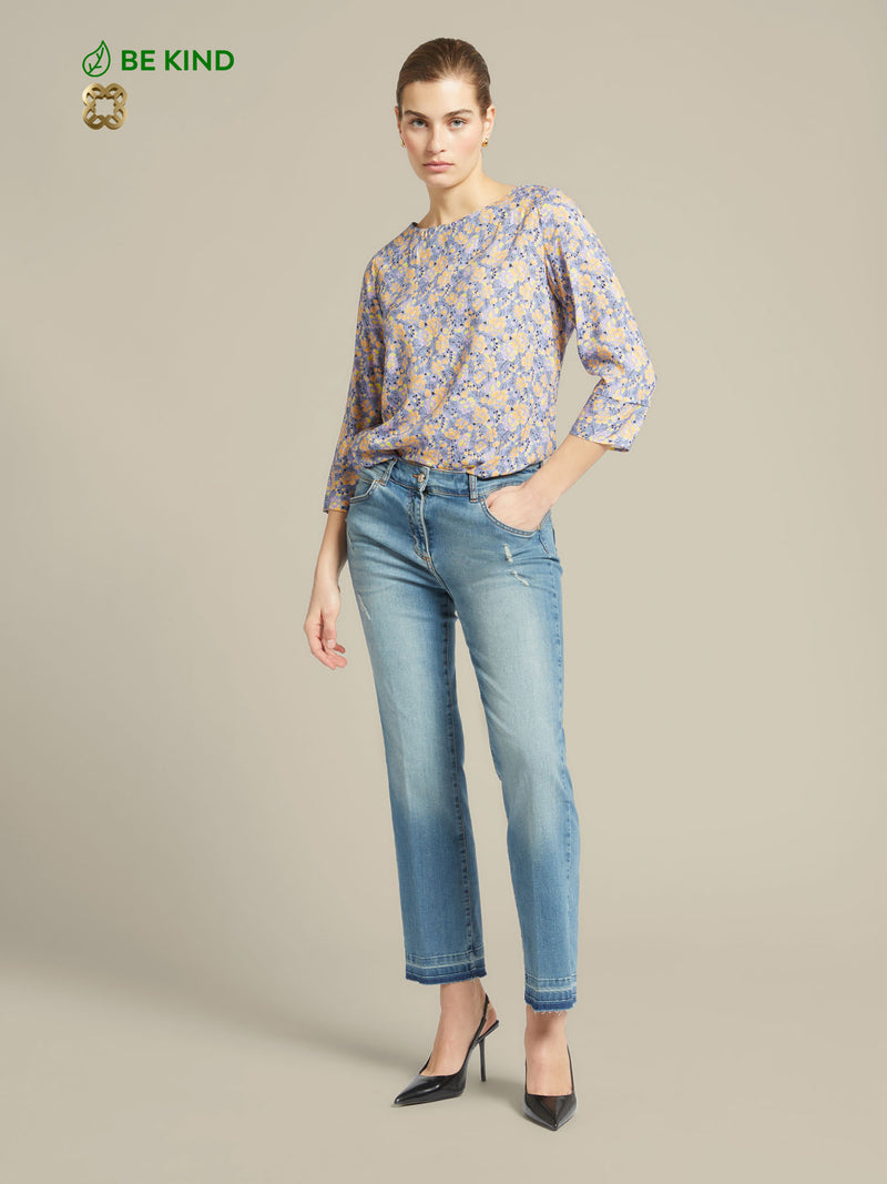 Kick flare jeans in sustainable cotton - Elena Miro