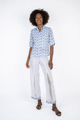 Handmade Cotton Shirt Rita Blue - Marilu