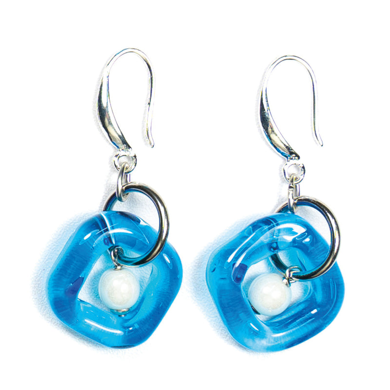 Murano Glass Earrings Lido Blue - Antica Murrina Venezia