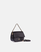 Leather Mini Saddle Bag Victoria Black - Cuoieria Fiorentina