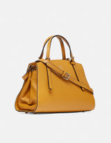 Leather Small Tote Bag Alice Yellow - Cuoieria Fiorentina