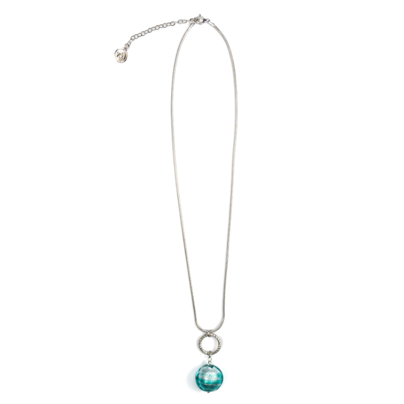 Murano Glass Necklace Pendent Sant'Elena Turchese - Antica Murrina Venezia