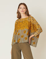 Floral Boxy-Cut Blouse - Manila Grace