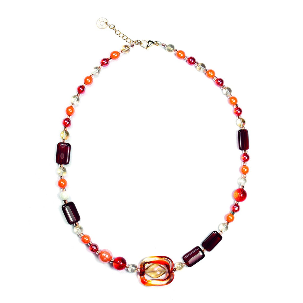 Murano Glass Necklace Lido Arancio - Antica Murrina Venezia – IN ITALY