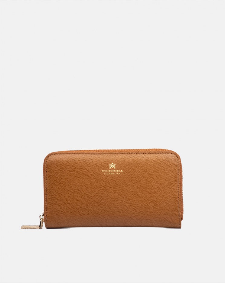 Leather Large Wallet with zip Bella Lion - Cuoieria Fiorentina